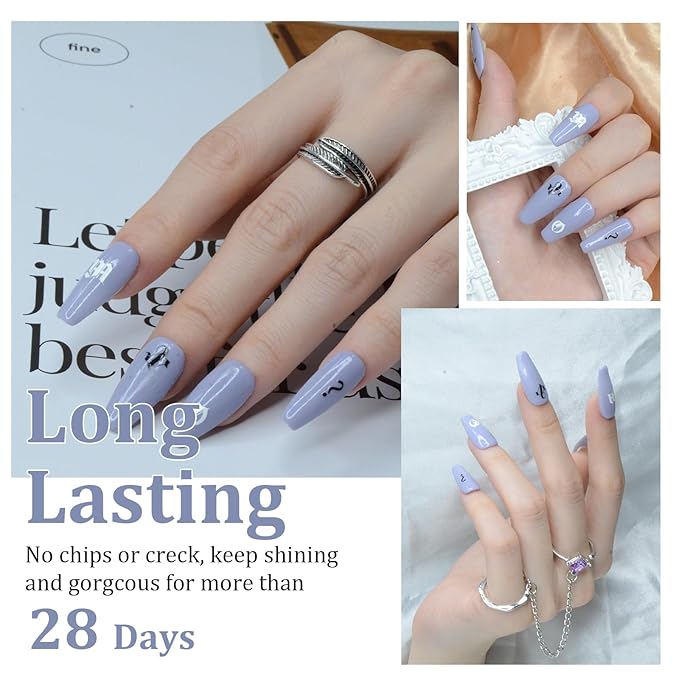 1oz Colorful Grey Color Dip Powder, No Needed Nail Lamp Curing Odor-Free&Long-Lasting Nail Art Starter Manicure Salon DIY at Home Natural Dry
