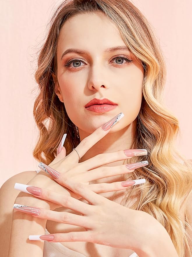 Quaferen 504Pcs Clear Square Nail Tips for Acrylic Nails Professional, XXXL Extra Long Tapered Square Straight Acrylic Nail Tips, Full Cover No Crease Nail Extension False Nails for DIY Nail Art