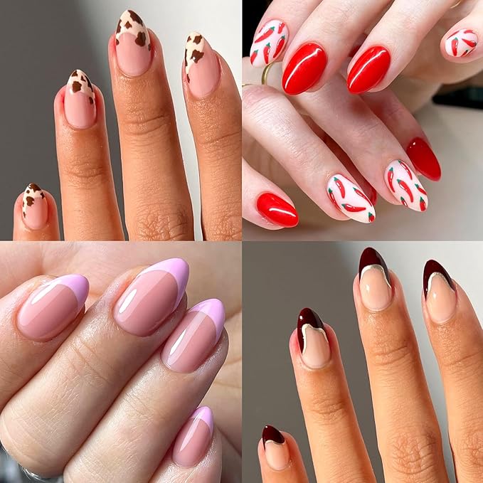 LoveOurHome 360pc Short Almond Nail Tips Clear Fake Nails Short Almond Gel Nail Tips Full Cover Acrylic Nails Clear Press on Nails XS Stiletto False Nail 15 Sizes Fingernail for Gel Nail Extension