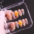 Women Press On Nails - Medium Length Almond False Nails 10Pcs Luxury Handmade 3D Painting Art ABS Acrylic Artificial Fingernails (Size S)