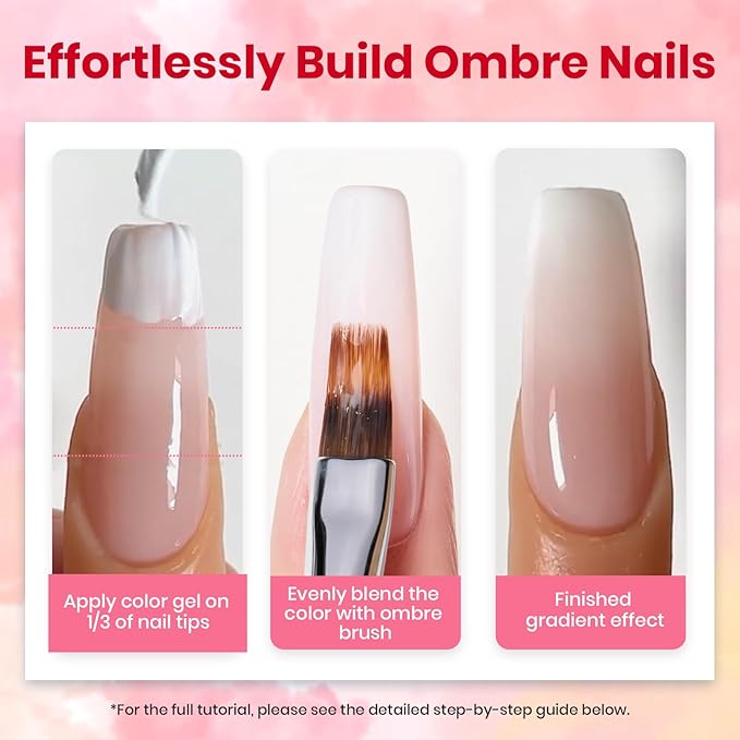 Beetles Nail Art Brush 1Pcs Ombr Gel Nail Art Design Pen Painting Tools Ombre Gradient Fingernail Brush Nails Cleaning Brushes Nails Salon Diy at Home