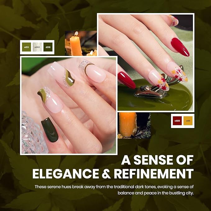 Beetles Cat Eye Gel Nail Polish Set - 20 Colors Gel Polish Nail Set Burgundy Brown Green Nail Polish Glitter Pearl Nail Manicure with Base Coat Matte&Top Coat Soak off Valentines Gift for Women