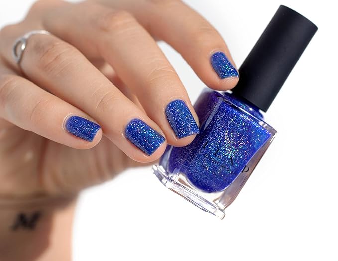 ILNP Good Vibes - Vivid Cobalt Blue Holographic Sheer Jelly Nail Polish