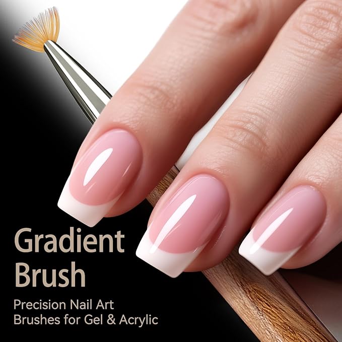 Pro Gradient Acrylic Nail Brush-Seamless Blending Tool for Ombre/Nude Nails/Salon Grade