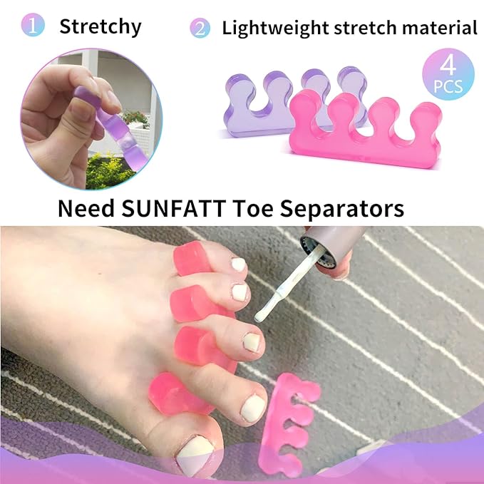 SUNFATT Toe Separators for Women,Toe Spacers for Women,Pedicures Toe Separators Use for Separation of Toenails or Nails,Beauty Pedicure Tools Suitable for Supplies for a Salon Pedicure