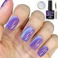 Neptune Purple Glass Cat Eye Gel Nail Polish with Magnet Stick, Blue Light Planet Cats Eye Gel Magnetic Cat Eyes Ceramic Crystal Silk Velvet Effect Sock Off Professional Use for Salon