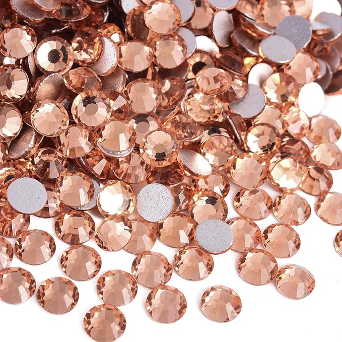 Blinginbox 1440 Pieces SS16/3.8-4mm Flat Back Crystal Rhinestones Round Gems for Nail Art,Champagne