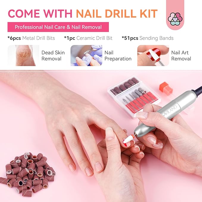 SAVILAND Acrylic Nail Kit with Drill with 2024 Nail Primer No Lift