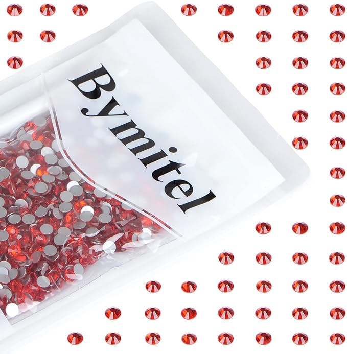 1440PCS Art Nail Rhinestones Non Hotfix Glue Fix Round Crystals Glass Flatback for DIY Jewelry Making with one Picking Pen (ss20 1440pcs, Siam)