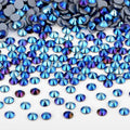 Bymitel Hotfix Crystal Rhinestones Round Gems Iron on DIY Jewelry Making Flat Back for Crafts,Black AB, 2.4mm(SS8/2880pcs)