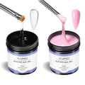 AIJIMEI Colors Clear Pink Hard Gel Kit 2pcs 150g Builder Gel for Nails Builder Nail Gels Kit Nail Strengthening and Care Color and Decoration Application (Clear & Pink)