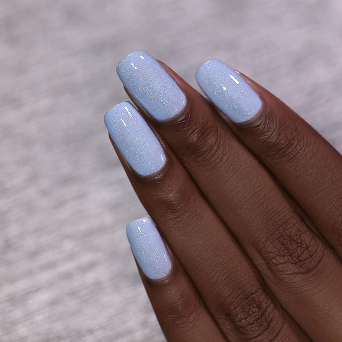 ILNP Carried Away - Creamy Periwinkle Blue Holographic Jelly Nail Polish