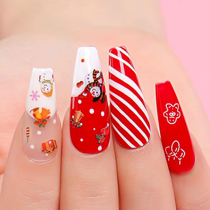 AIMEILI Hema Free Winter Gel Nail Polish Red Glitter Emerald Green Black Golden Cruelty Free Vegan Nail Polish Gel Gifts for Women, Set of 12pcs - Kit Set 5