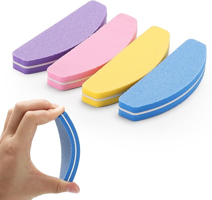 80 Count Mini Nail Buffers Kit, 100/180 Grit Buffing Blocks Small Nail Files for Acrylic and Natural Nails