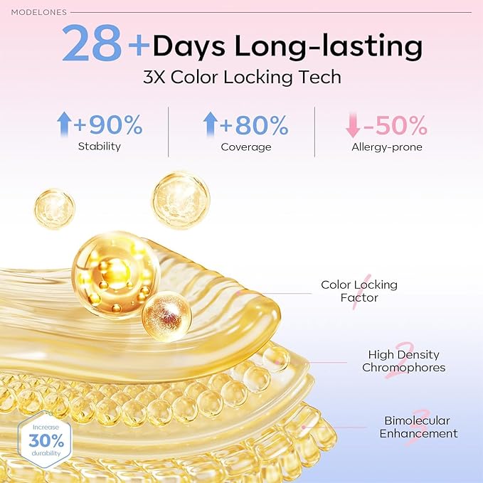 modelones Pearl Gel Nail Polish Set, 6 Colors 2026 Spring Aurora Iridescent Shimmer White Pink Purple Mermaid Nail Drawing Glitter Gel Polish LED Swirl Shell Thread Effect with Dotting Pen DIY Gift