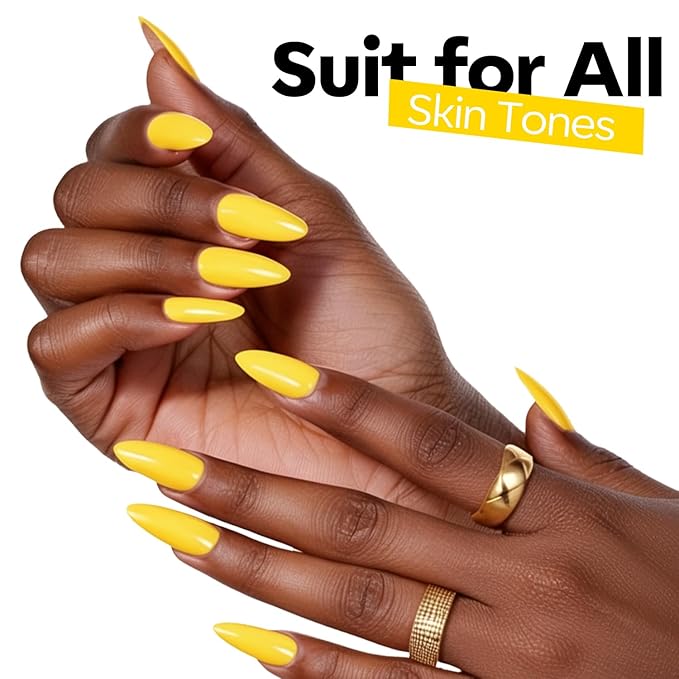 modelones Mango Yellow Gel Nail Polish Sunflower Yellow Nail Polish Soak Off U V Color High Glossy Gel Polish Manicure 15 ML