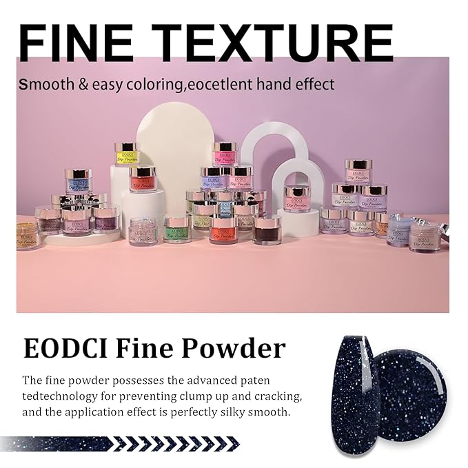 1 Oz/28g Black Dip Powder, Nail Dipping Powder French Powder Pro Collection System Nail Art Starter Manicure Salon DIY at Home, Odor-Free&Long-Lasting, No Needed Nail Lamp Curing