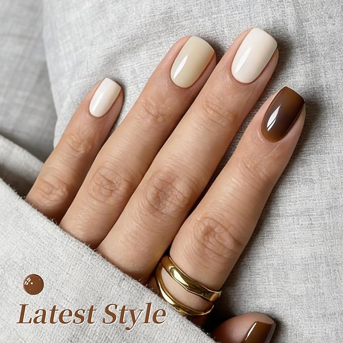BORN PRETTY Nude Brown Gel Nail Polish Set 6 Colors Nude Skin Tone Beige Khaki Chocolate Coffee Soak Off U v Gel Polish Kit for Salon Manicure and Nail Art DIY at Home