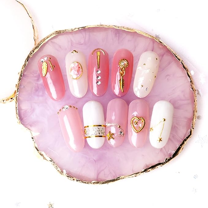 5 Pieces Nail Polish Pens for Nail Art Resin Nail Art Palette Nail Holder Mixing Palette Nail Design Brushes
