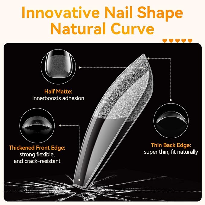 Makartt Square Nail Tips: 510pcs Full Cover Medium Square Fake Nails, 15 Sizes Soft Gel Half Matte Pre-shape Soak Off for Press on Nails DIY for Extension No Crease Acrylic Nail Manicure Salon Home
