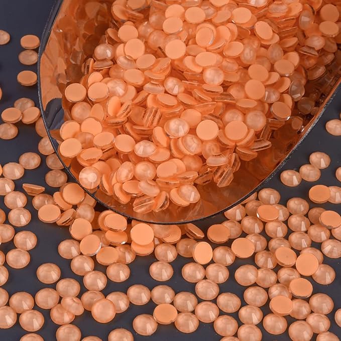 Blinginbox Flatback Rhinestones Round Gems, 1440pcs Luminous Series Glass Stones Neon Gems Non Hotfix Crystal Rhinestones for Nail Charms Crafts Clothes Tumblers,Mac. Living Coral Luminous,SS16.