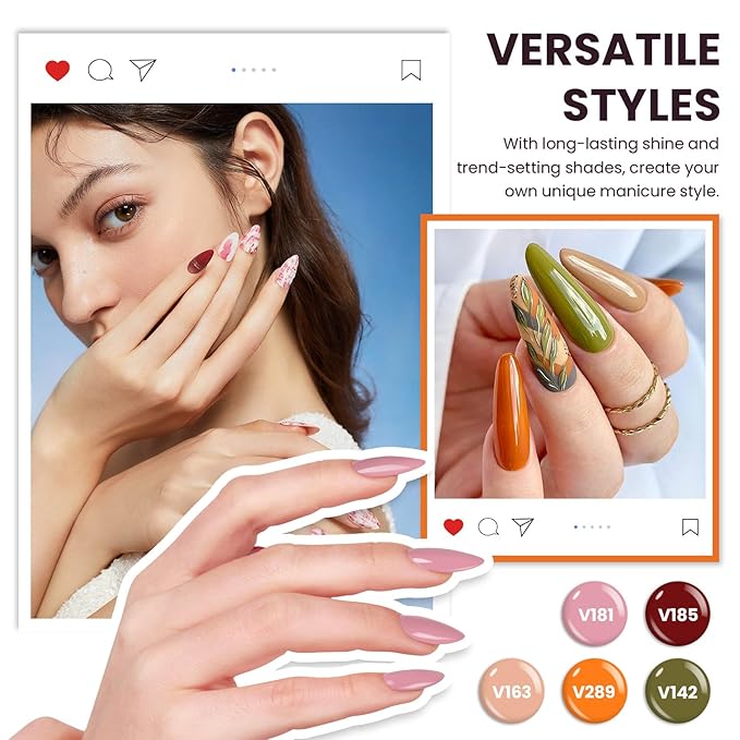 VANREESA Gel Nail Polish Kit with U V Light 74 Pcs Gel Polish Nail Set 56 All Season Colors Nail Polish Set Base Coat & 4 Effects Top Coat with Manicure Tools Complete Nail Kit Gifts for Women