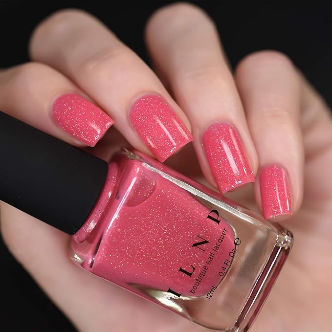 ILNP Paper Heart - Brink Pink Holographic Nail Polish