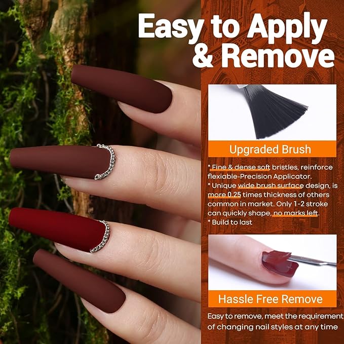 Modelones Gel Nail Polish Set, 12 Colors Christmas Winter Nude Brown Gel Polish Yellow Pumpkin Orange Sage Green Blue Wine Dark Red Nail Gel Polish Set Soak OFF LED Nail Art Gel Nail Gift Salon DIY