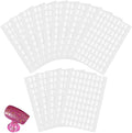 1500 Pcs False Tip Double Sided Adhesive Tapes, Clear Pre-Cut Nail Display Strips, Press on Fingernail Stickers for Manicure Nail Art Holder