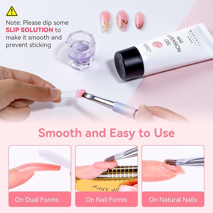 Makartt Hema-Free Poly Nail Gel Natural Pink 50ML Gel Builder for Nail Extension Nail Strengthener Beauty Gift 3D Gels Molder Nail Art Easy DIY at Home Salon