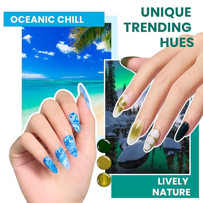 Beetles 110 PCS Gel Nail Polish Set, 100 Colors Infinite Inspiration Gift Spree All Season Red Brown Green Black Gel Polish with 5Pcs Base Top Coat Soak off UV Gel for Manicure Lovers DIY at Home