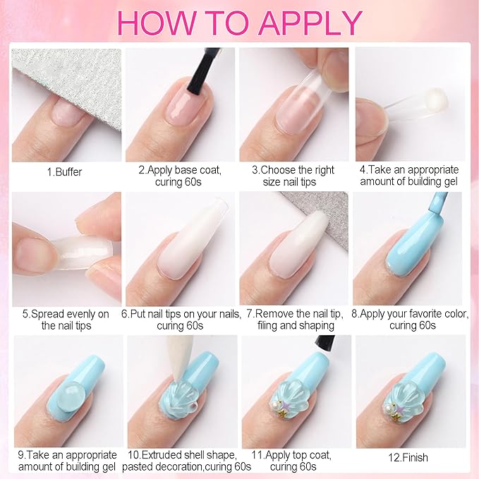 Solid Sculpture Builder Gel for Nails, 2.1oz Non-Sticky Hand 3d Solid Builder Sculpting Modeling Extension Gel for Nail Art Design, Clear