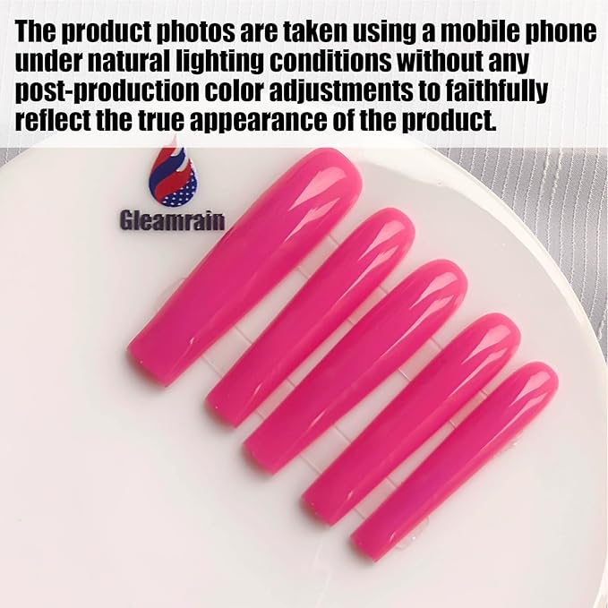 Xxl Press on Nails Square Magenta Handmade Nail for women 10pcs M Size Pattern 1111