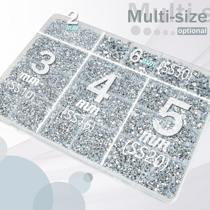 Metallic Silver Resin Rhinestones w B7000 Jewelry Glue for Bedazzling Crafting 2mm-6mm Flatback Jelly Stones Diamonds Gems Bedazzler Kit Charms for Nails Face Eye Makeup Tumblers Crafts Clothes