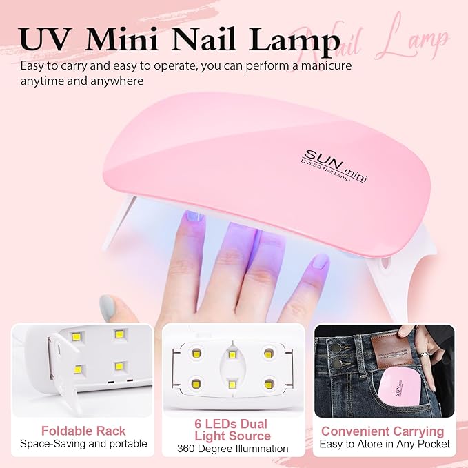 Poly Nail Gel Kit with 10 Colors (15g Each), All-in-One Acrylic Nail Kit with Mini UV Lamp, Slip Solution, Base & Top Coats, Nail Extension Gel Set with Tools, Beginner Friendly Christmas Gift Set