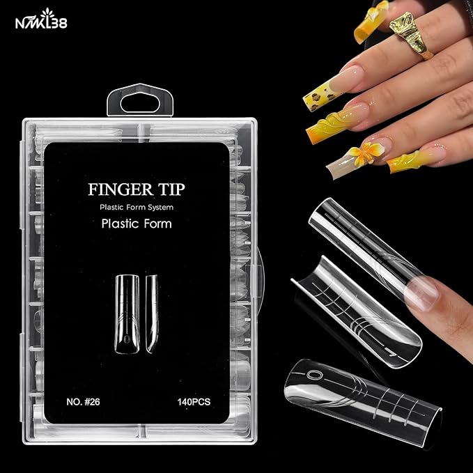 NMKL38 120PCS Dual Nail Forms 12 Sizes Extension Poly Nail Gel Full Cover Nail Molds (TI17U)
