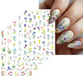 Flower Nail Art Stickers Decals Flowers Bouquet Nail Stickers for Nail Art Floral Plant Nails Design Nail Decals Flower Stickers for Nails Spring Manicure Supply for Women Girls Decoration 5 Sheets