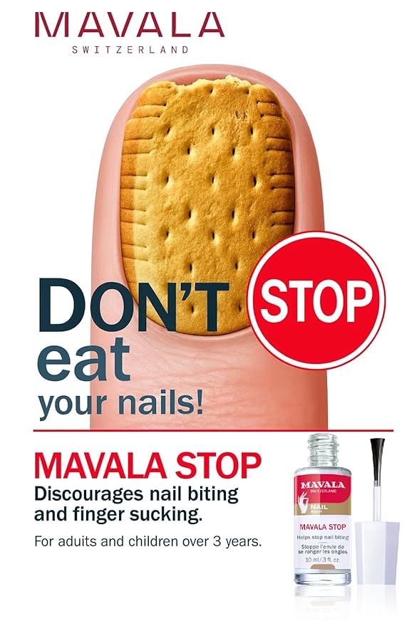 Mavala Stop Deterrent Nail Polish Treatment | Nail Care to Help Stop Putting Fingers In Your Mouth | Bitter Taste | Easy Application | For Ages 3+ | 0.3 Fl Oz