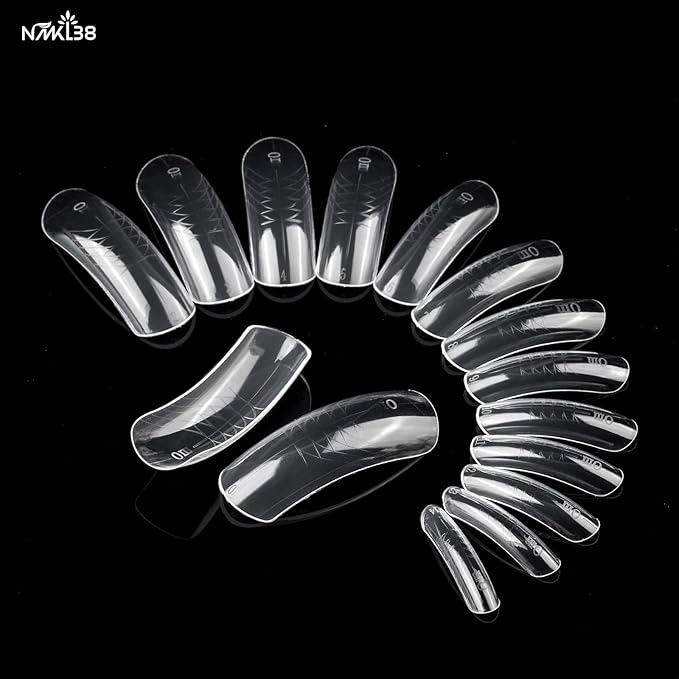 NMKL38 150Pcs Dual Forms Full Cover Nail Tips Upper Arched Extension Mold