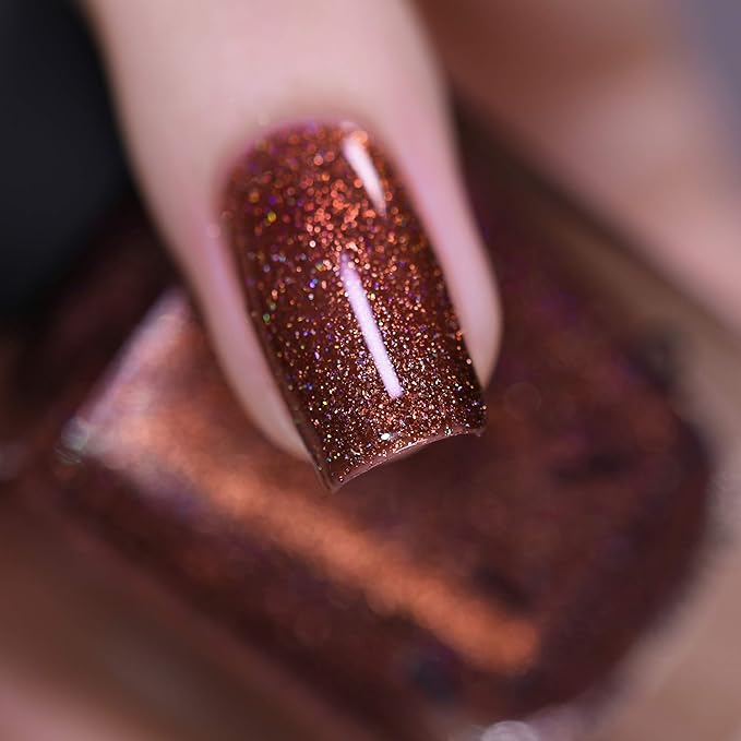 ILNP Misery - Fiery Burnt Orange Holographic Nail Polish