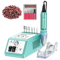 Professional Nail Drill Machine 30000 RPM Efile Electric Nail Filer Kit for Finger Toe Nails, Acrylic Gel Dip Nails, Manicure Pedicure Drill with 6Pcs Bits and 106Pcs Sanding Bands, Green