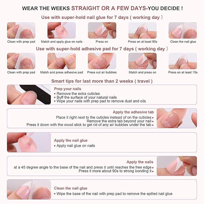 RTKHFZE Medium Press on Nails,Coffin Fake Nails,Ballerina Press on False Nails, Medium Nails Press Ons,with Designs Nails Acrylic Nails,Full Cover Glue on Nail for Women Manicure