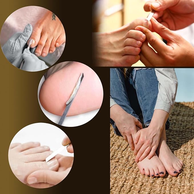 10PCS Toenail Clippers Tool, ingrown Nail Tool, Professional Thick & Ingrown Toe Nail Clippers for Men & Seniors(pink)