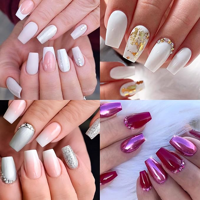 LoveOurHome 600pc Short Coffin Nail Tips Clear Fake Nails Coffin Gel Nail Tips Full Cover Acrylic Nails Clear Press on Nails Short False Nail 15 Size Artificial Fingernail for Gel Nail Extension