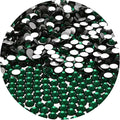 NCB 3000pcs Flatback Round Glass Nail Art Rhinestones Crystal for DIY Making Accessories Shoes, Clothes, Face Art, Bags, Manicure (Emerald, SS3 3000pcs)