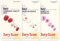 Heyhae Semi Cured Gel Nail Strips Assorted Bundle (3 Pack) | No LED Lamp Needed | Easy Apply & Remove, Salon Quality | Includes Strips, Prep Pads, Nail Files & Wooden Sticks - Be Mine