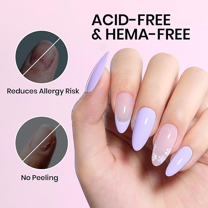 Beetles 15ml Protein Nail Prep Dehydrator and Primer nail Set - 2PCS Hema-Free & Acid Free Nail Bond Protein Prep Kit for Gel Nail Polish Acrylic Nail Supplies