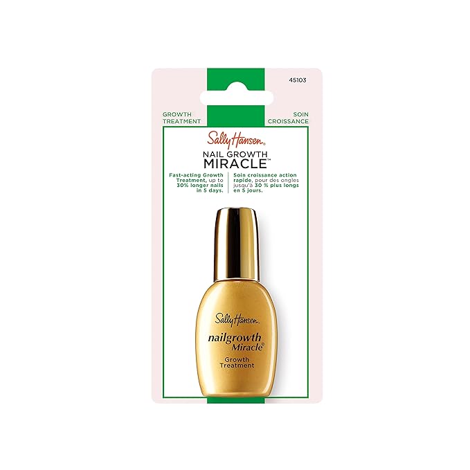 Sally Hansen Nail Treatment Nailgrowth Miracle® Growth Treatment | Infused with Soy Protein, Keratin, Collagen & Multi-Vitamins | Strengthens & Protects Nails