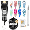MIZHSE 3D Nail Gel and 3D Painting Gel - 3D Nail Art Sculpting 15g No Wipe U V Soak Off Gels Polish DIY Home for Drawing, Sculpture and Decoration