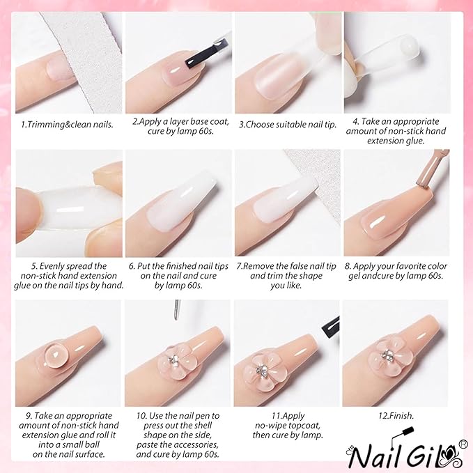 NAILGIL Solid Builder Gel for Nails- Non-Sticky Hand Clear 3D Sculpting Gel for Carving, Modeling, Nail Extension Professional DIY Manicure Tool Kit, 15g